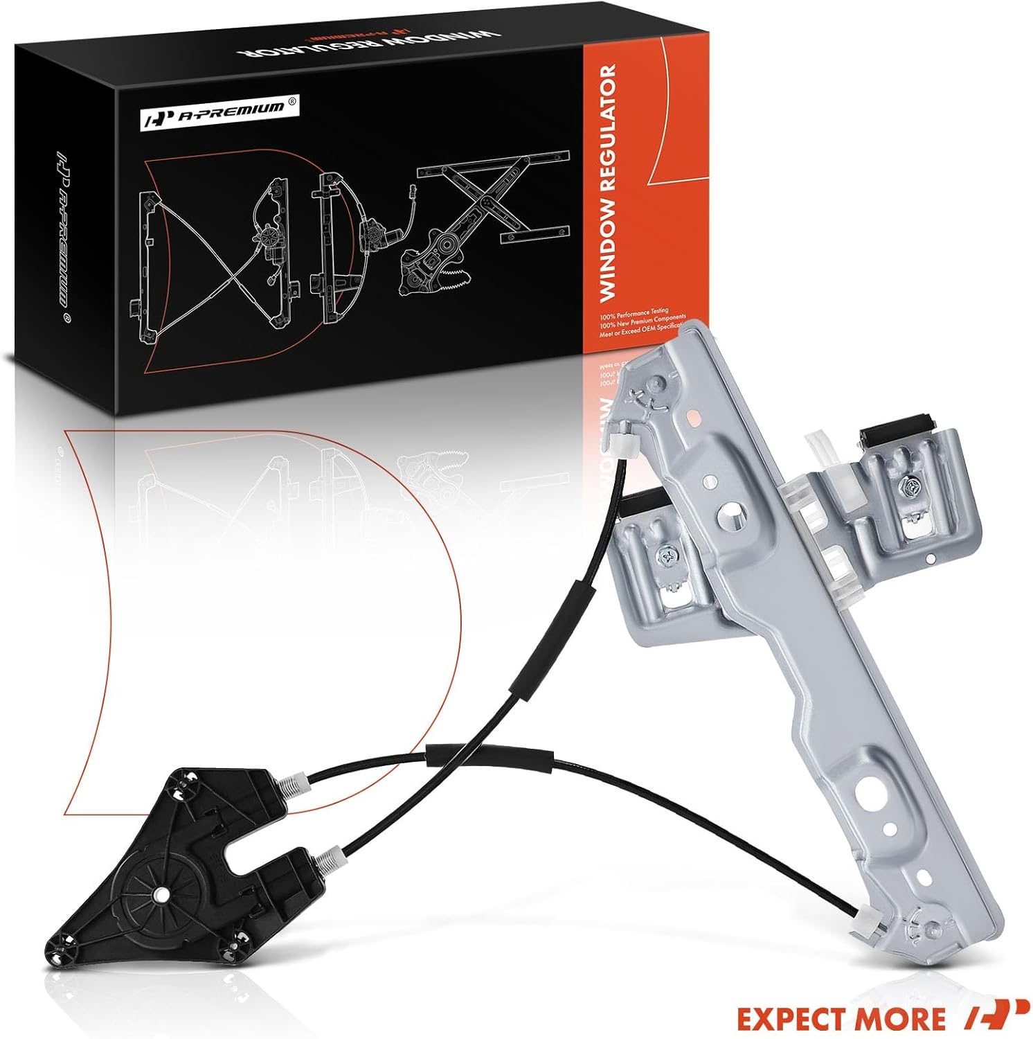 A-Premium Rear Left Driver Side Electric Power Window Regulator Without Motor Compatible with Ford Fiesta 2011-2019