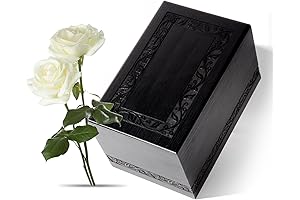 Tree of Life Black Urn for Human Ashes, Cremation Urns for Ashes...