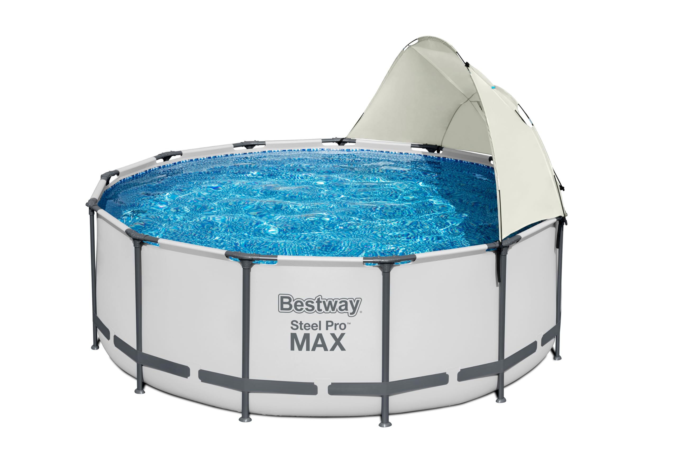 BESTWAY - Auvent pour piscine ronde - Diametre entre 305 cm et 549 cm - Gris