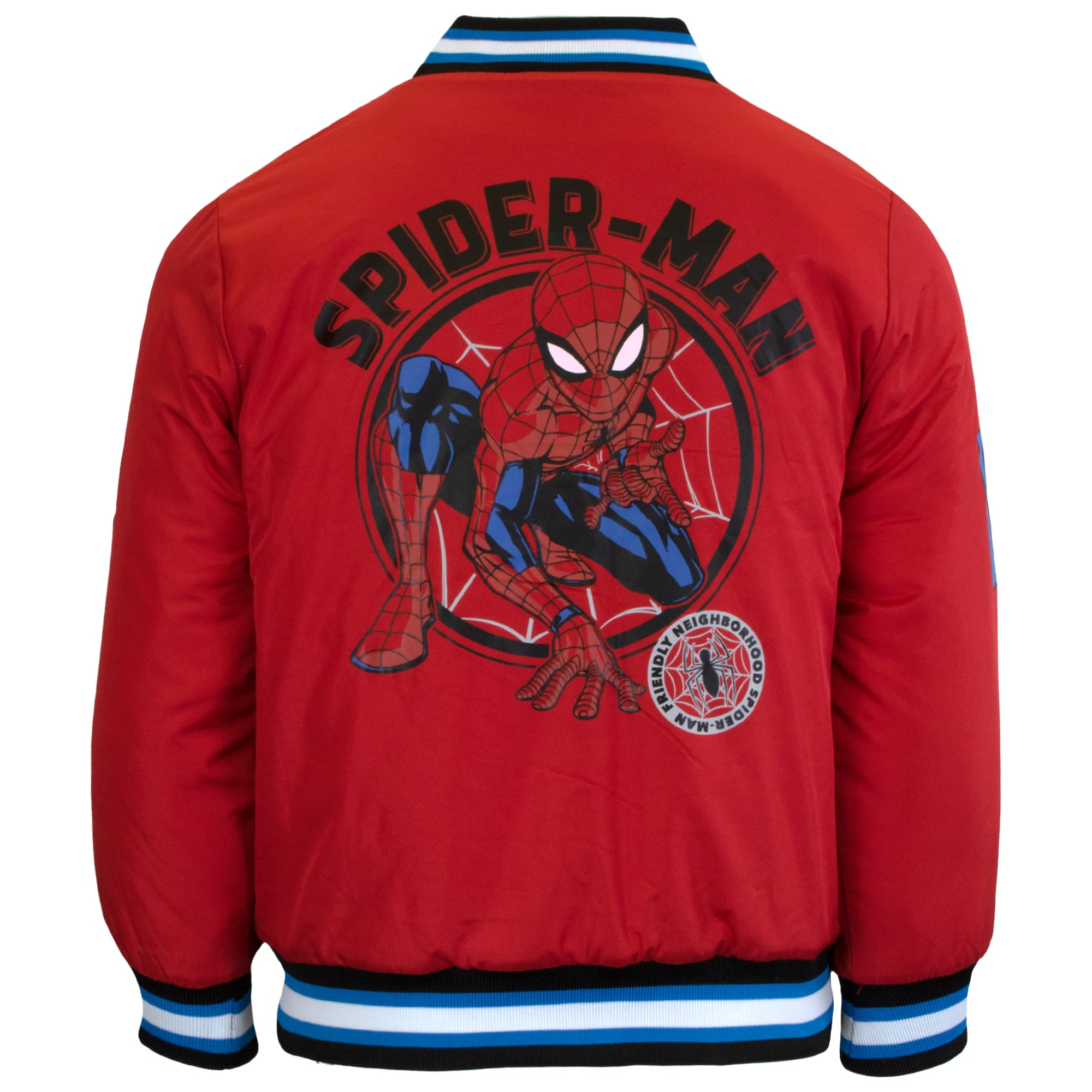Marvel Superheroes chłopięca kurtka bomberka - Spider-Man, Miles Morales, czarna pantera, Ghost-Spider, kurtka bomberka Venom dla dzieci