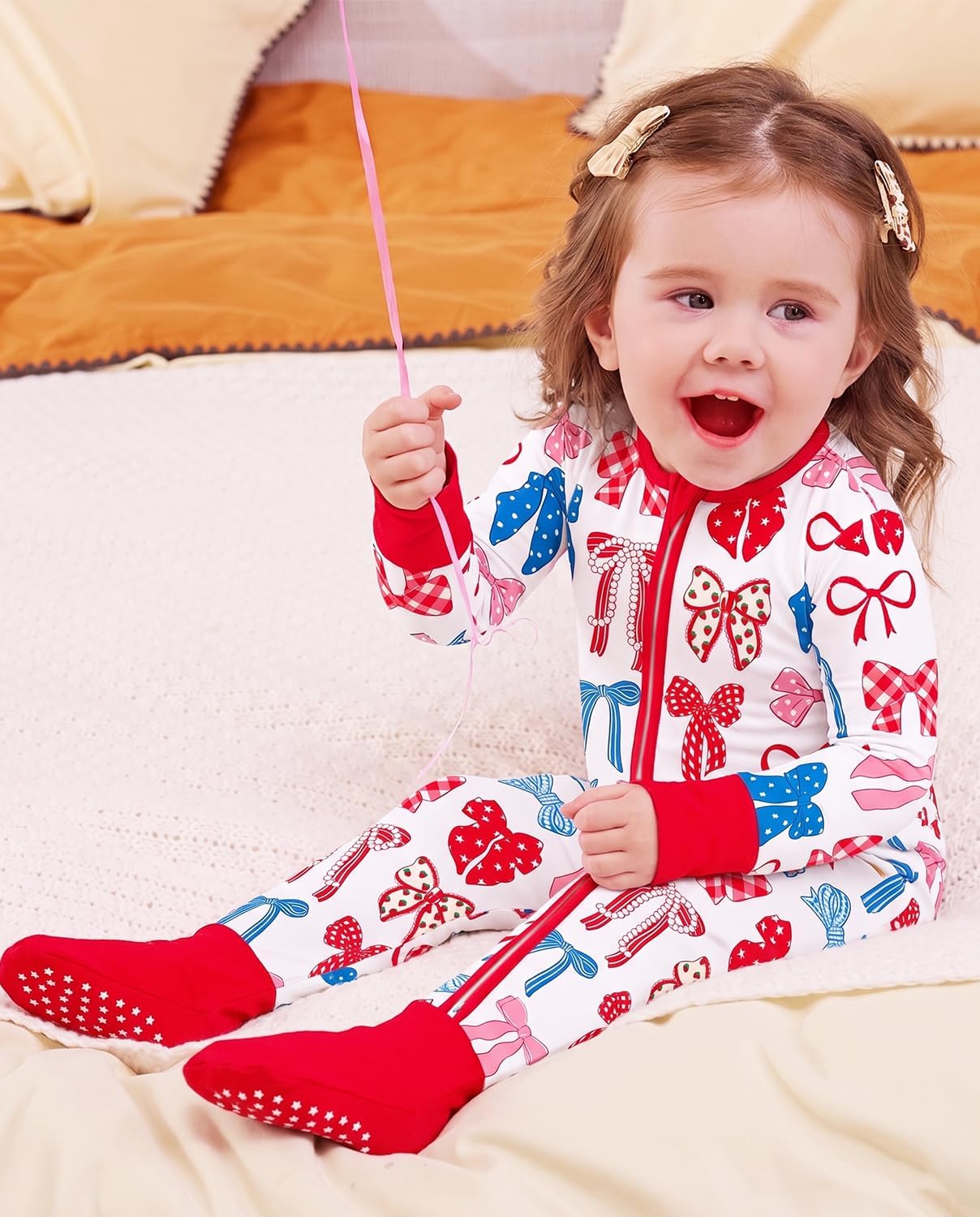 babee Reshinee Bamboo Viscose Baby Footie Pajama, Zipper Pajamas for Baby Boys & Baby Girls 0-24M
