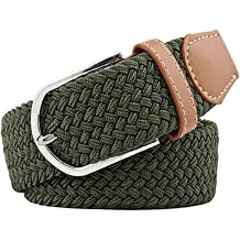 Women's Canvas Belt Fashion Braided Belt Buckle Travel Metal Casual Summer Braided Webbing Belt
