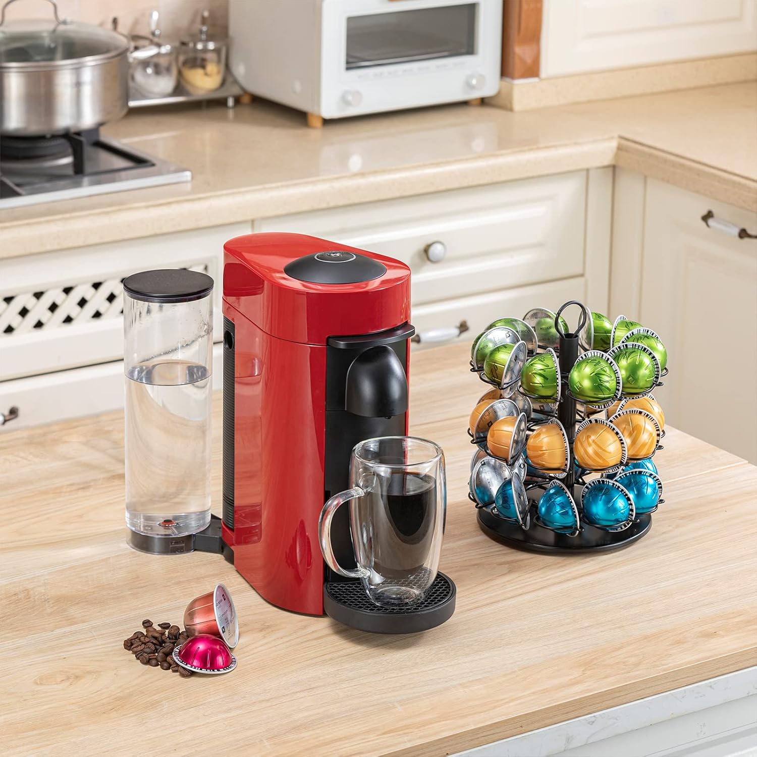 Rice rat Vertuo Pod Holder 3 Tier for Vertuo Pod Holder Small for Vertuo Pod Stand (30 Pods Capacity)