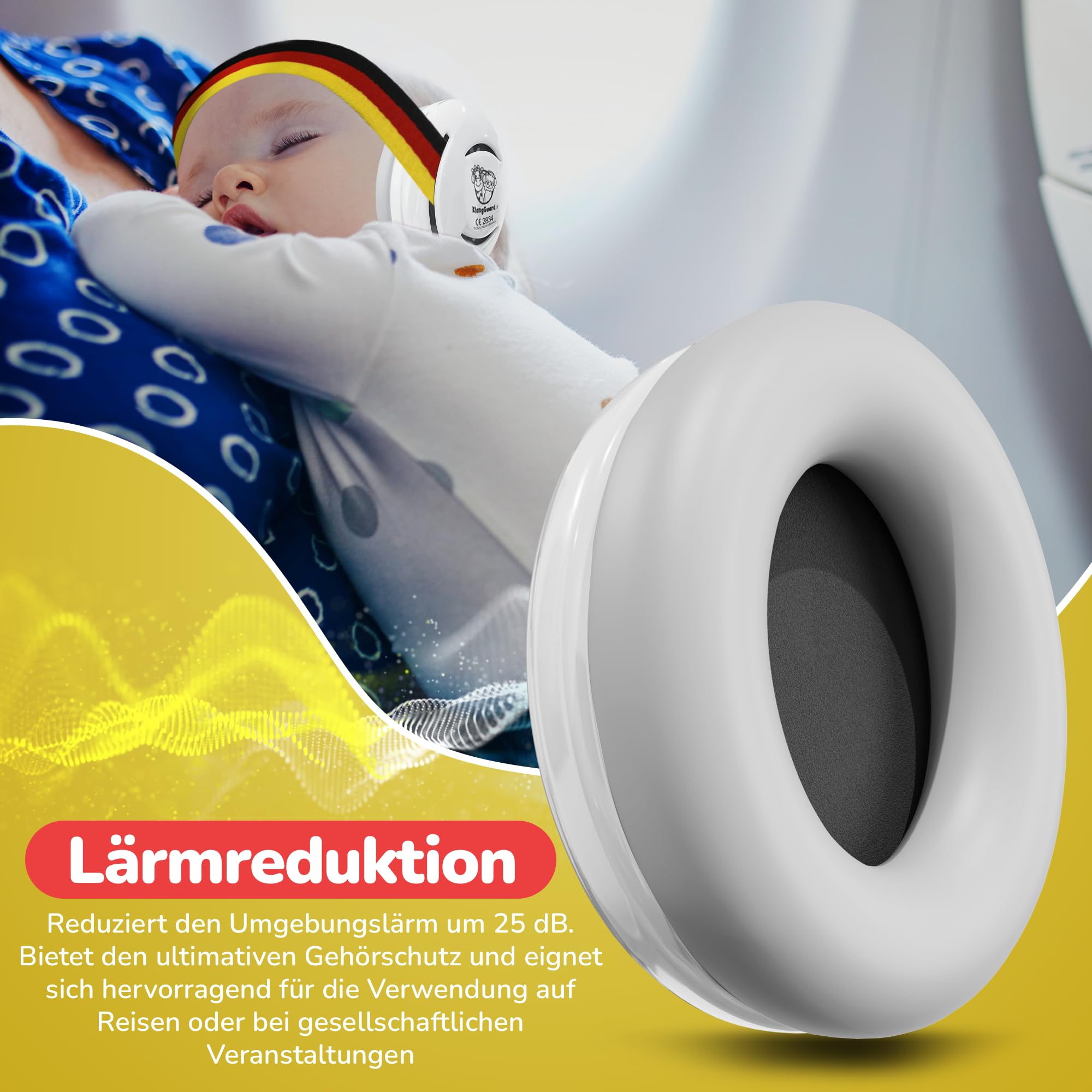 Protezione dell'udito affidabile per bambini e bambini dai 0 anni in su. Protezione dell'udito per bambini ideale e protezione dell'udito per le famiglie attive in viaggio