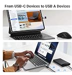 UGREEN USB C à USB Adaptateur 2 Faites votre valise, 3.2 Gen 2 10Gbps C Homme à une femme Adaptateur Thunderbolt 4 3 OTG Compatible avec iPhone 17, Galaxy S24, MacBook Pro Air, iPad Pro, gris