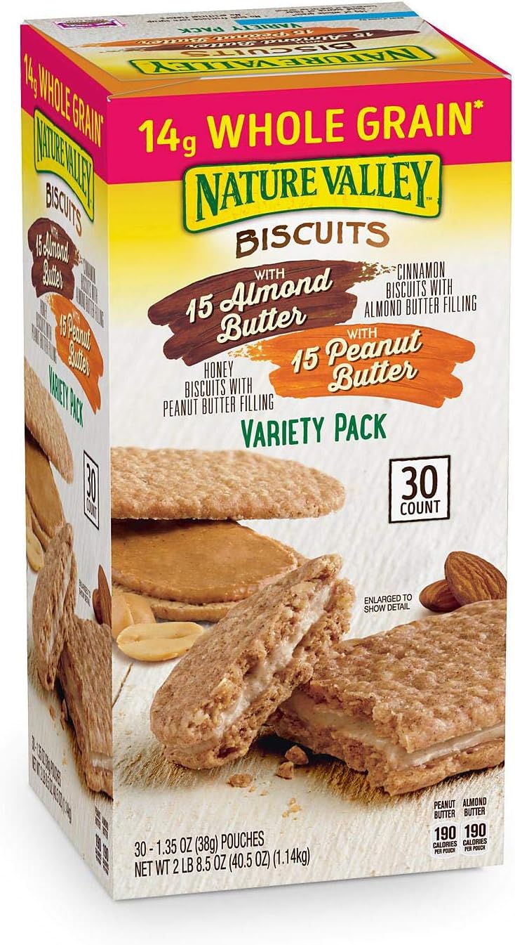 Nature Valley Biscuit Variety Pack (30 x 1.35 Oz), 40.5