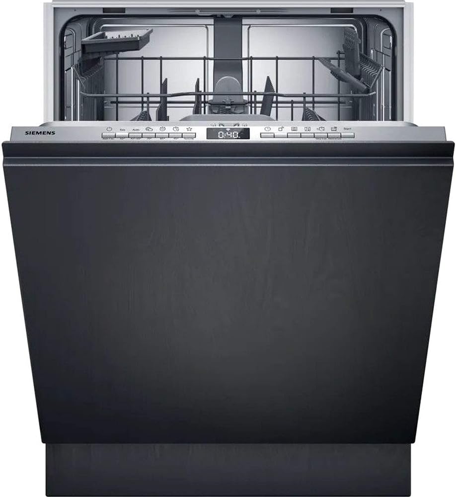 Siemens SN63EX04TE iQ300 Lave-vaisselle entièrement intégré, 60 cm, panier à couverts, varioSpeed Plus, autoOpen dry, aquaStop, séchage efficace, fonctionnement silencieux, Home Connect