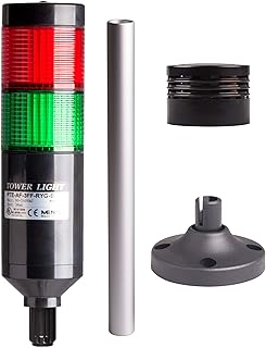 PTE-APZ-202-RG-B, Tower Light Kit, 56mm Modular LED, Red/Green Lens 2 Stacks, Steady/Flash, Black Body, 25