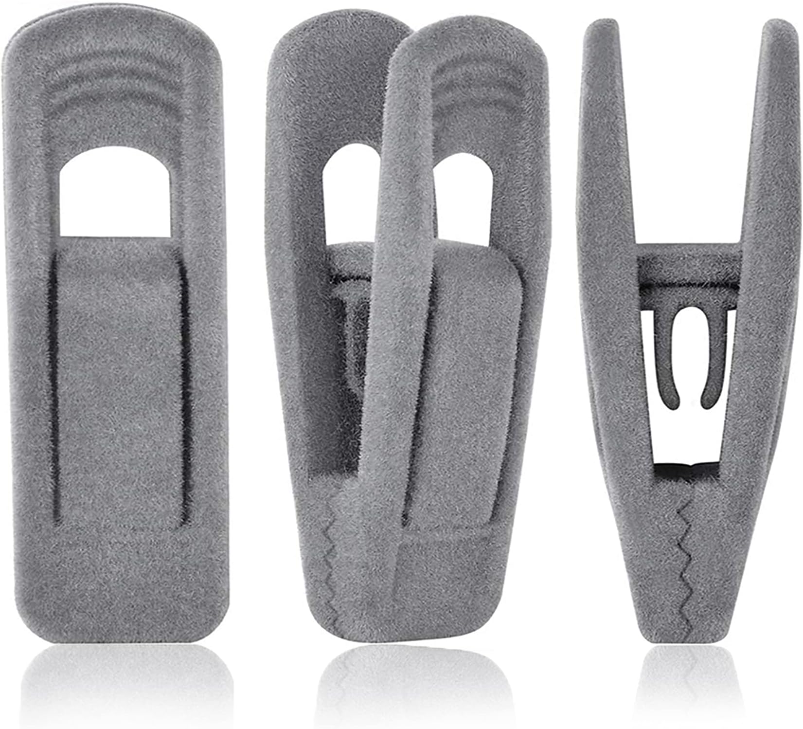GREY VELVET CLIPS 20PCS