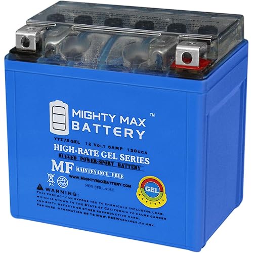 YTZ7SGEL -12 Volt 6 AH, GEL Type, 130 CCA, Rechargeable Maintenance Free SLA AGM Motorcycle Battery