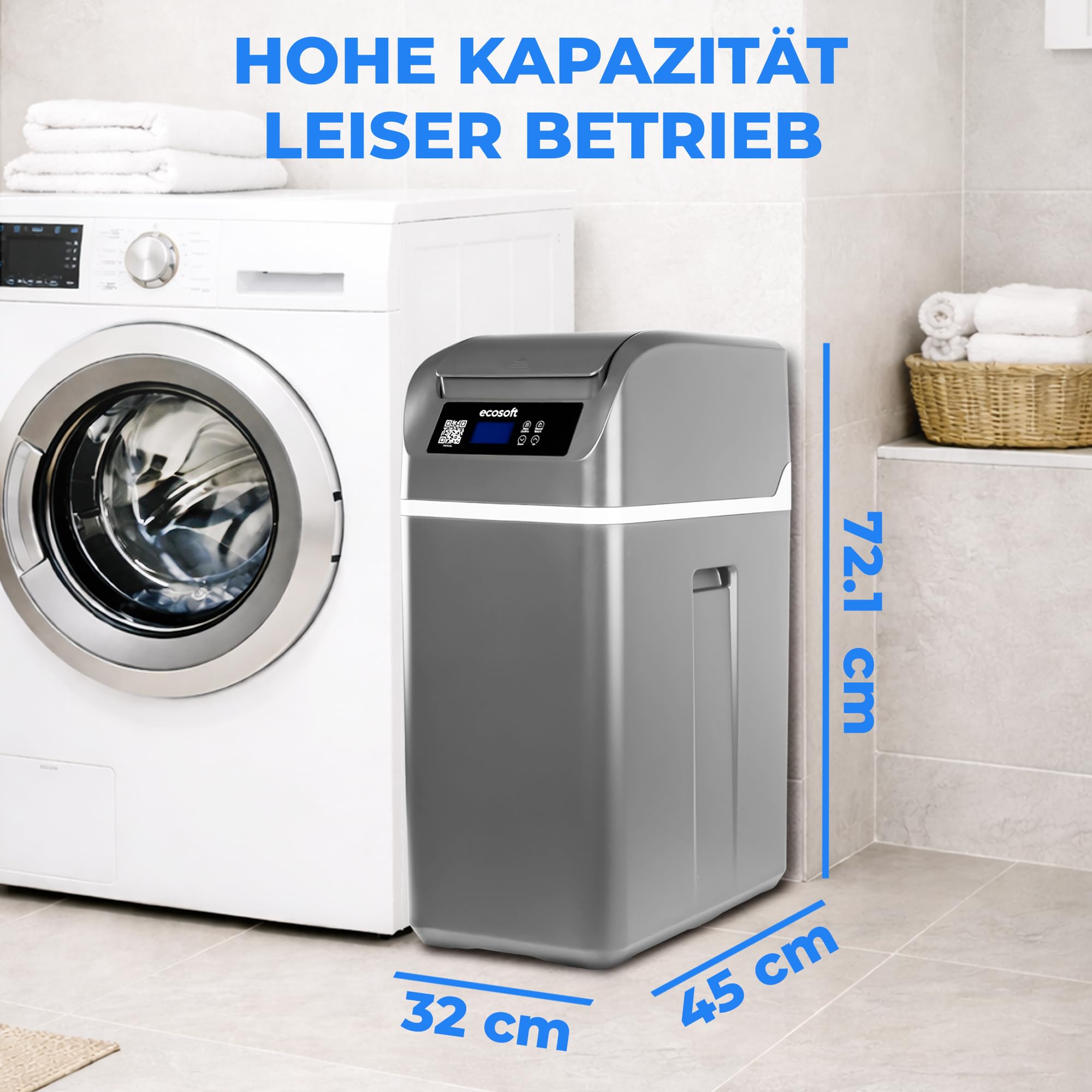 Ecosoft CUBE 150 Kompakter Wasserenthärter für Haushalte bis 4 Personen