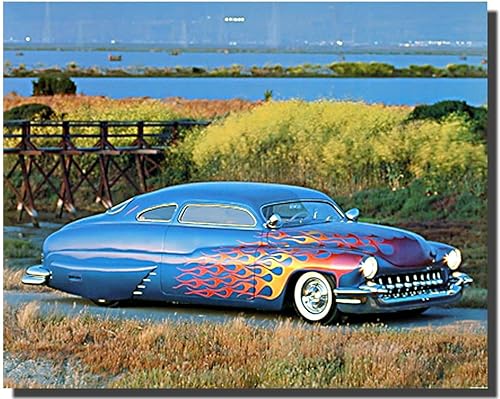 Custom Mercurio de 1949 Vintage Classic Car Decor Art Print – Póster de pared (16 x 20)
