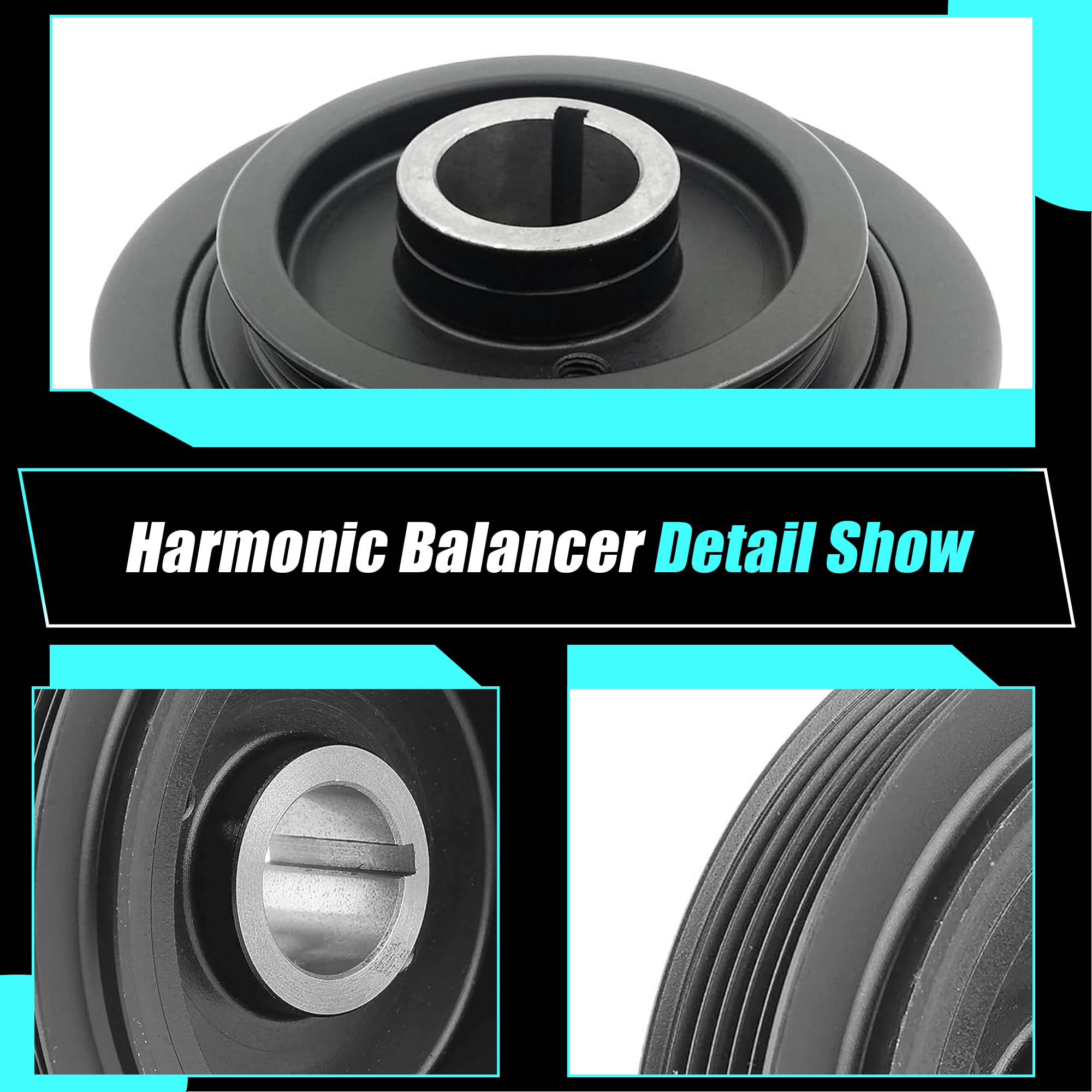 Engine Harmonic Balancer Crankshaft Pulley For Toyota Camry, Celica, RAV4, Solara 2.0L-2.2L (1992-2001)
