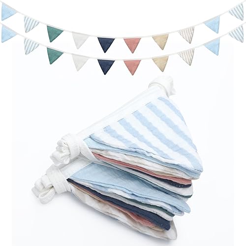 Miniatura 1 de Oudain Banderines de 15.5 pies, 2 piezas de guirnalda triangular para guardería, decoración de guardería, cumpleaños, boda, fiesta, evento, cada una