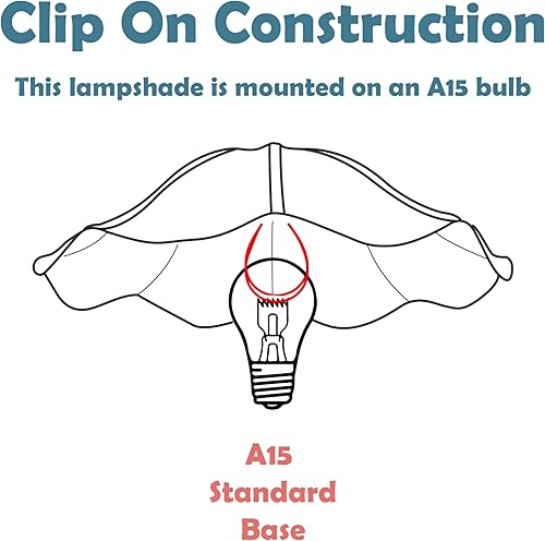 Miniatura 8 de Aspen Creative 39002A Pantalla de lámpara de techo con clip (1 paquete), diseño de transición en azul claro, 13 pulgadas de diámetro (13 x 5