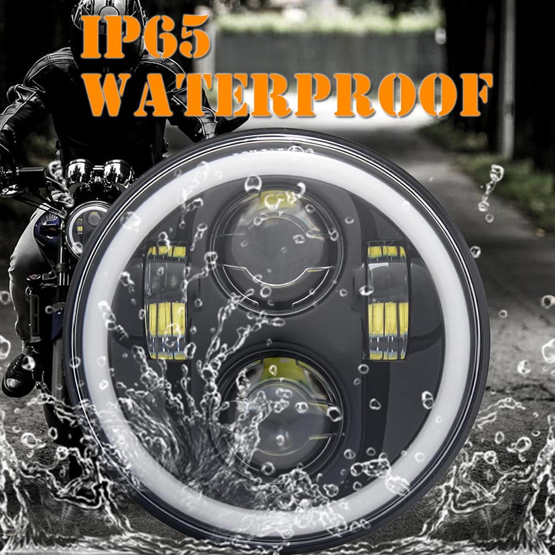 Best Review 5 3/4 Motorcycle headlamps 5.75 inch LED Headlight full Halo Ring with housing bucket for Harley Davidson Motorcycle Honda Shadow Kawasaki Vulcan Suzuki Black Friday - 80% OFF 5 3/4 Motorcycle headlamps 5.75 inch LED Headlight full Halo Ring with housing bucket for Harley Davidson Motorcycle Honda Shadow Kawasaki Vulcan Suzuki