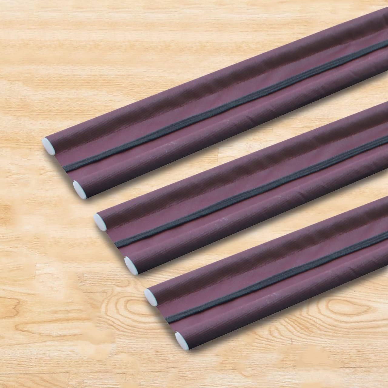 39Inch Door Bottom Gap Filler Strip, Stop Outside Dust, Hot Air, Insects, Water, Use in Wooden, Steel, Fiber, Plastic Doors 20mm Thickness Brown Pack of 3