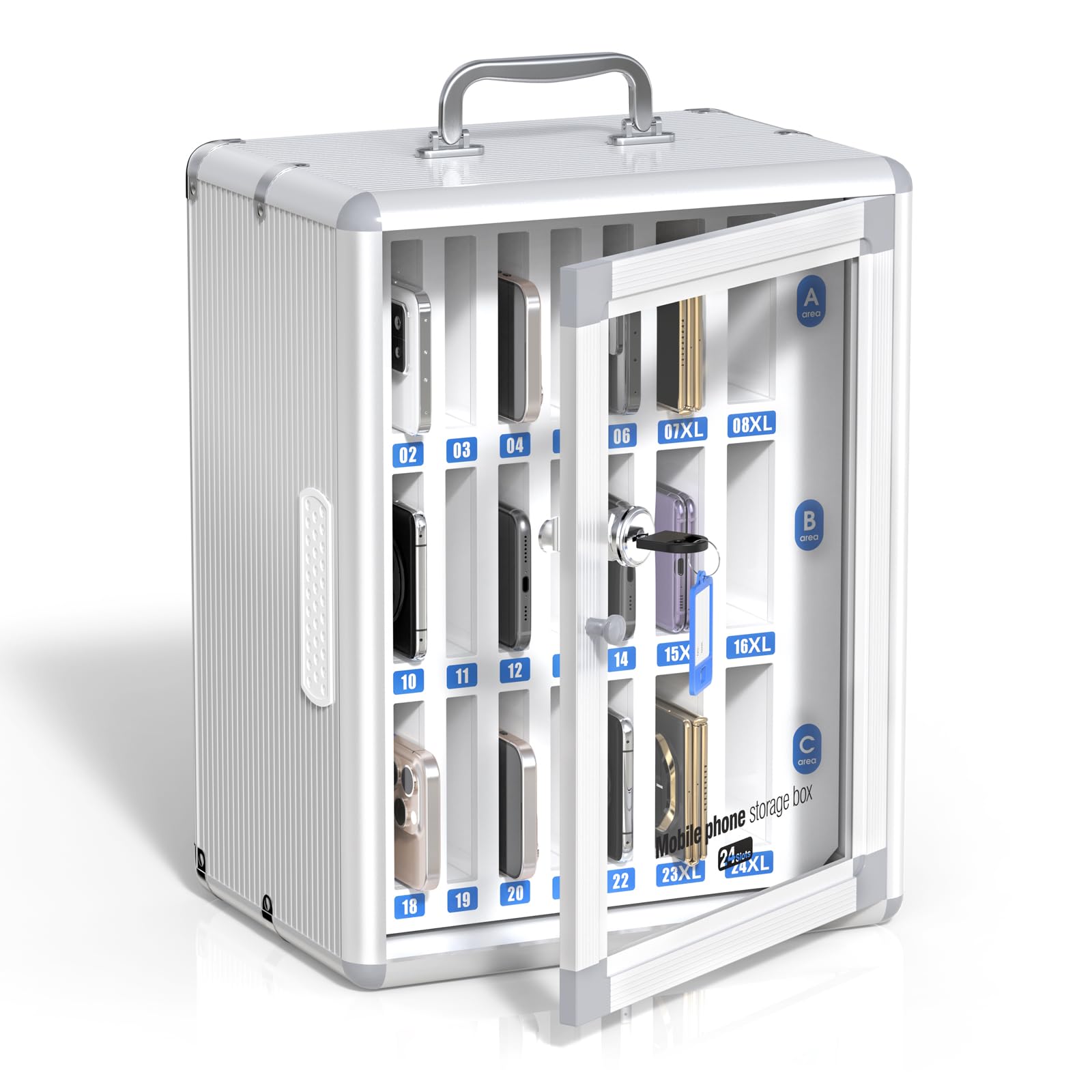 Meeting Room Cell Phone Jail Lock Box: Ensure Security for Devices with 24 Slots and Locking Feature-picture-39