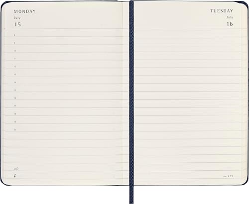 Miniatura 4 de Moleskine Agenda clásica diaria de 12 meses de 2024, tapa dura, bolsillo (3.5 x 5.5 pulgadas), azul zafiro