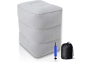 ENIE Inflatable Airplane Bed and Foot Rest for Air Travel