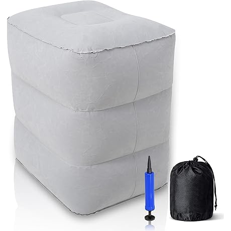 ENIE Inflatable Airplane Bed and Foot Rest for Air Travel