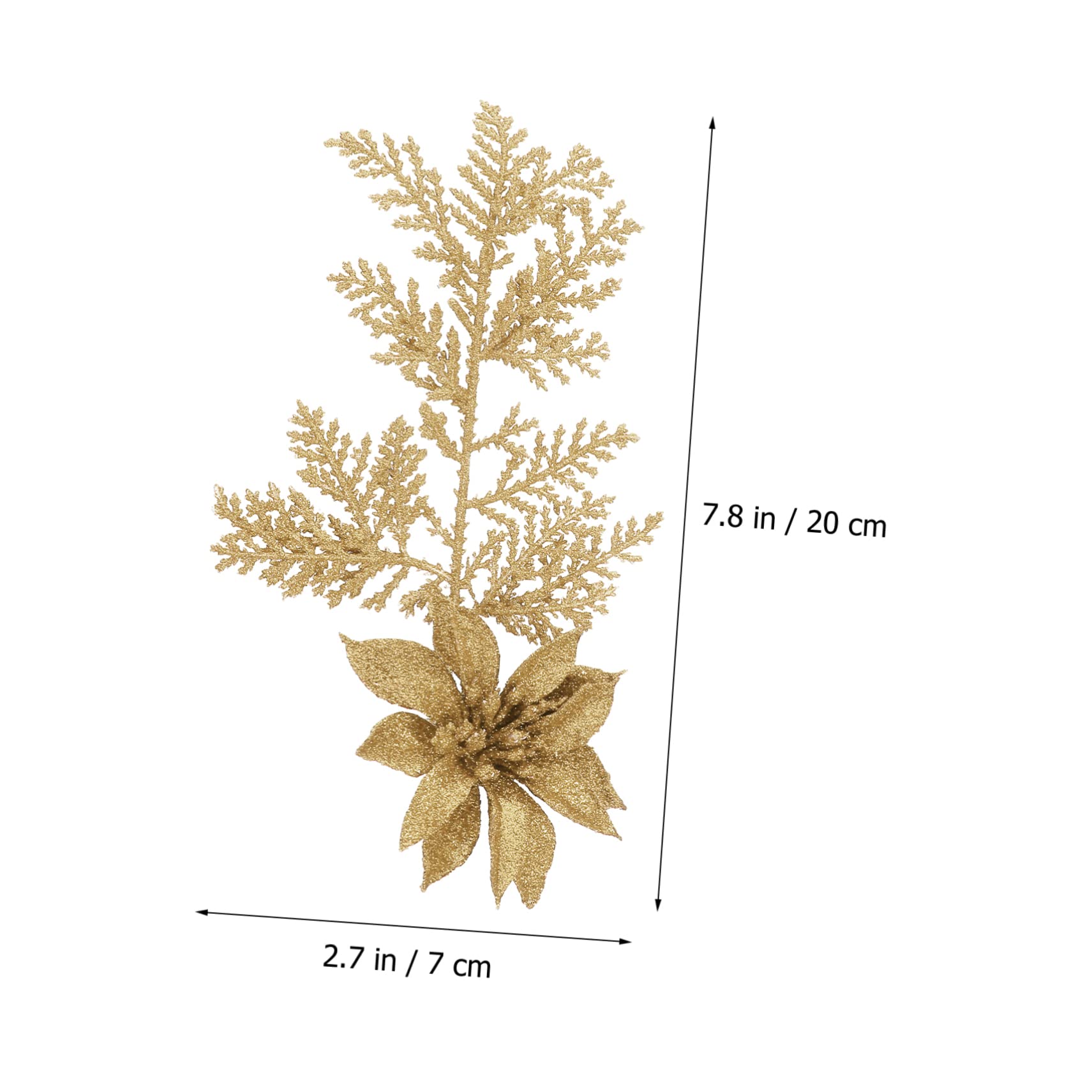 PRETYZOOM 3 Set Di Rami Di Pino Decorazione Natalizia Fiore Glitterato Fiore Artificiale Ciondolo Appeso Allalbero Per Natale 6 Pezzi * 3