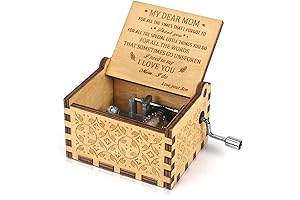 Music Box Hand Crank Engraved-U R My Sunshine