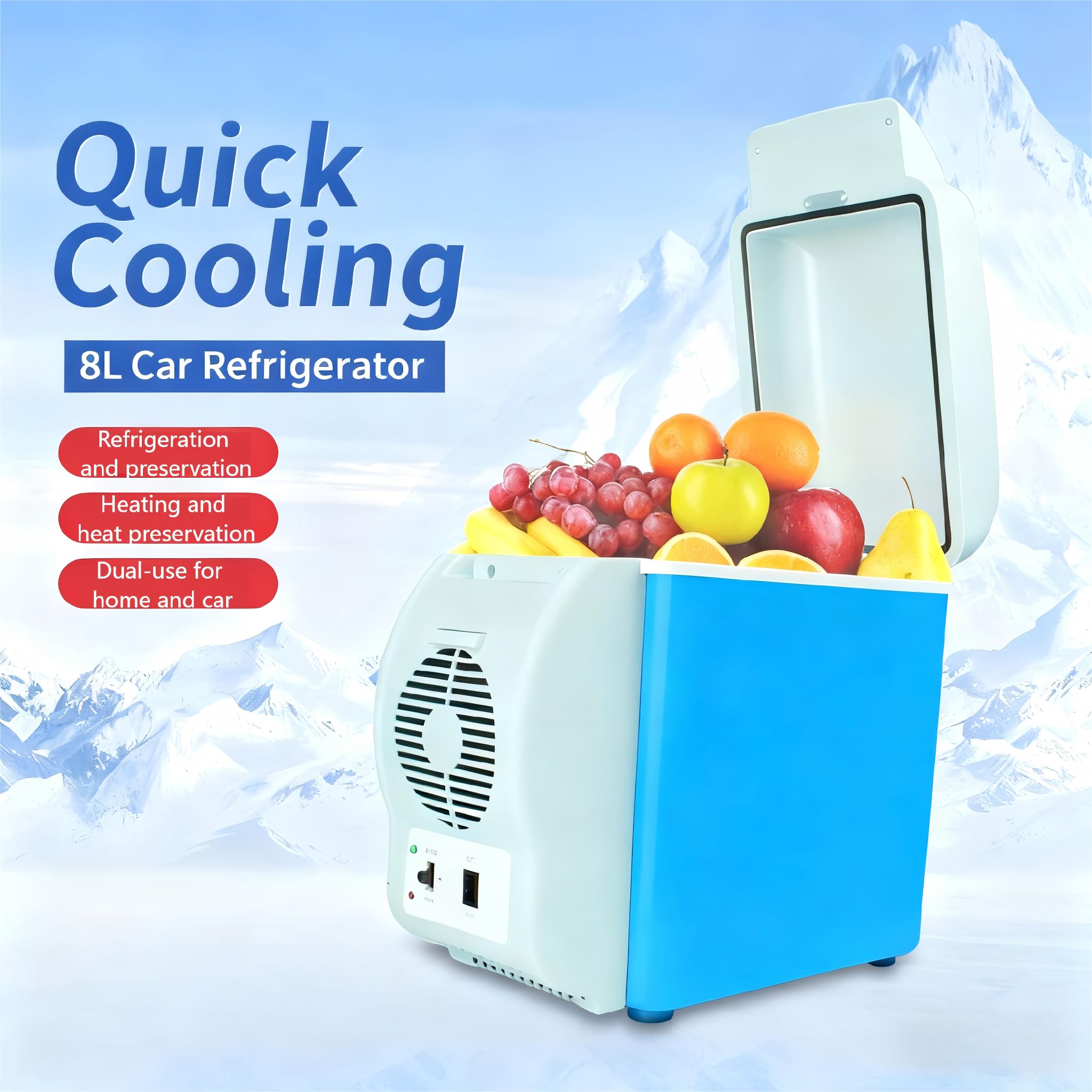 Refrigeratore Auto 8L Refrigeratore Elettrico Portatile - Dettaglio