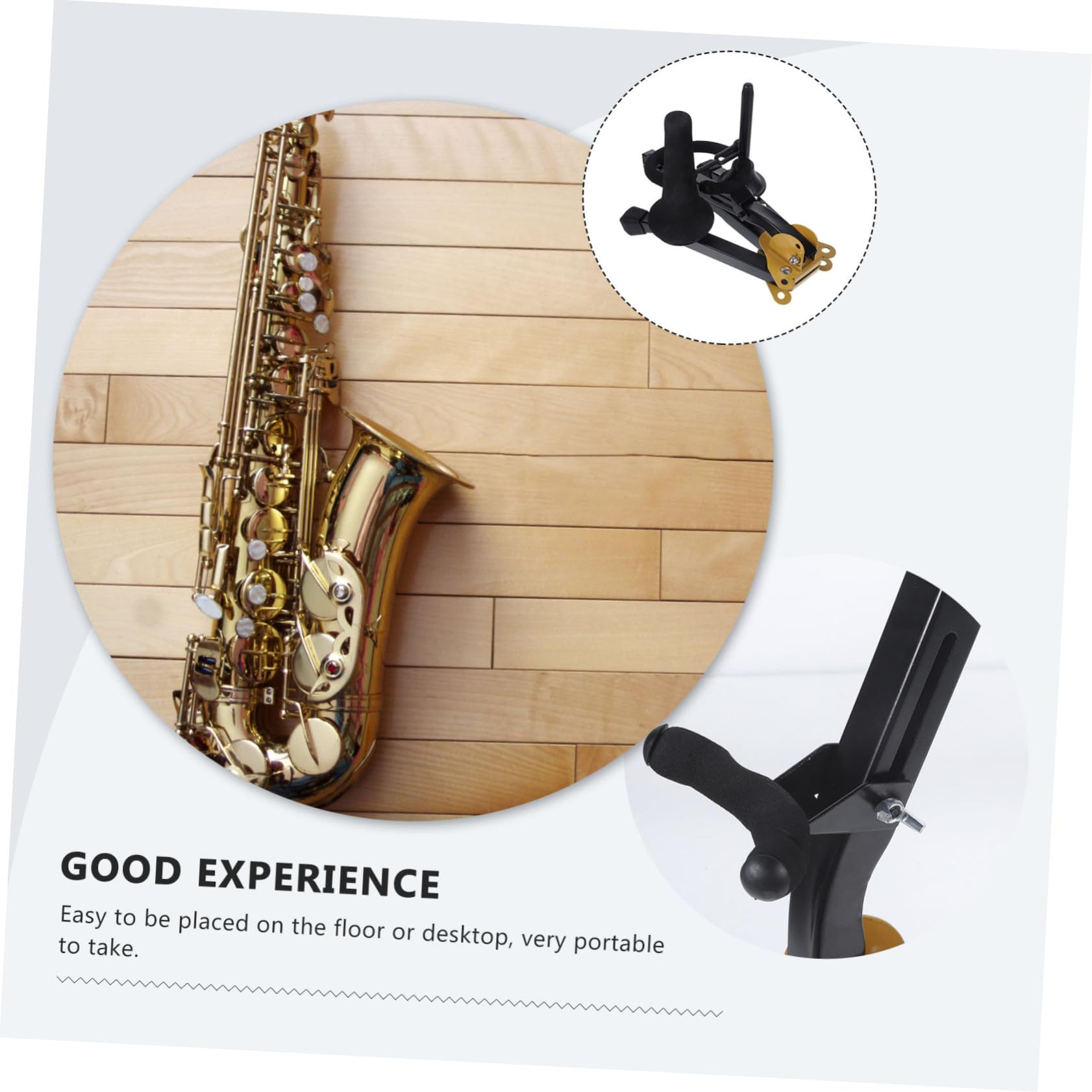 Supporto Pieghevole per Sassofono Tenore e Contralto Porta Sax Stabile e Leggero con Rack Multifunzionale per Clarinetto e Flauto Accessorio Strumento Musicale Portatile