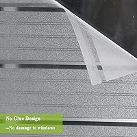 Vista 31 de Película de privacidad esmerilada blanca para ventana, sin pegamento, película de vidrio para puerta, tintado de vidrieras, adherencia estática