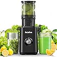 Masticating Juicer,5.3" Inch Feeding Chute Supports Whole Fruits and Vegetables, 350W Slow Cold Press Juicer,Self Feeding Effortless for Batch Juicing, High Juice Yield for Home