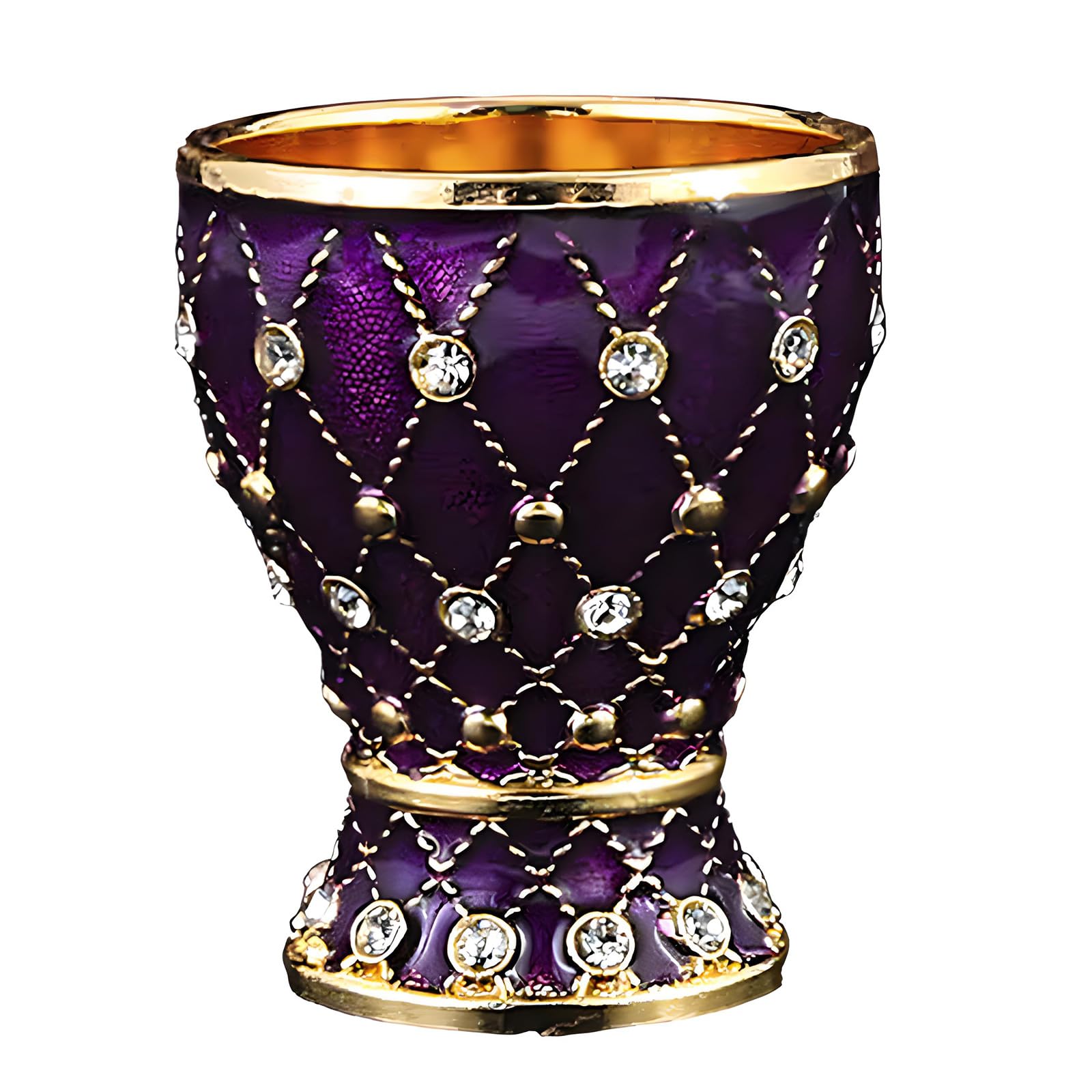 OSNIYAW European Goblet with Delicate Rhinestones Accent Glasswares Wine Chalices for Whiskeys Ice Drink Cocktail Glass