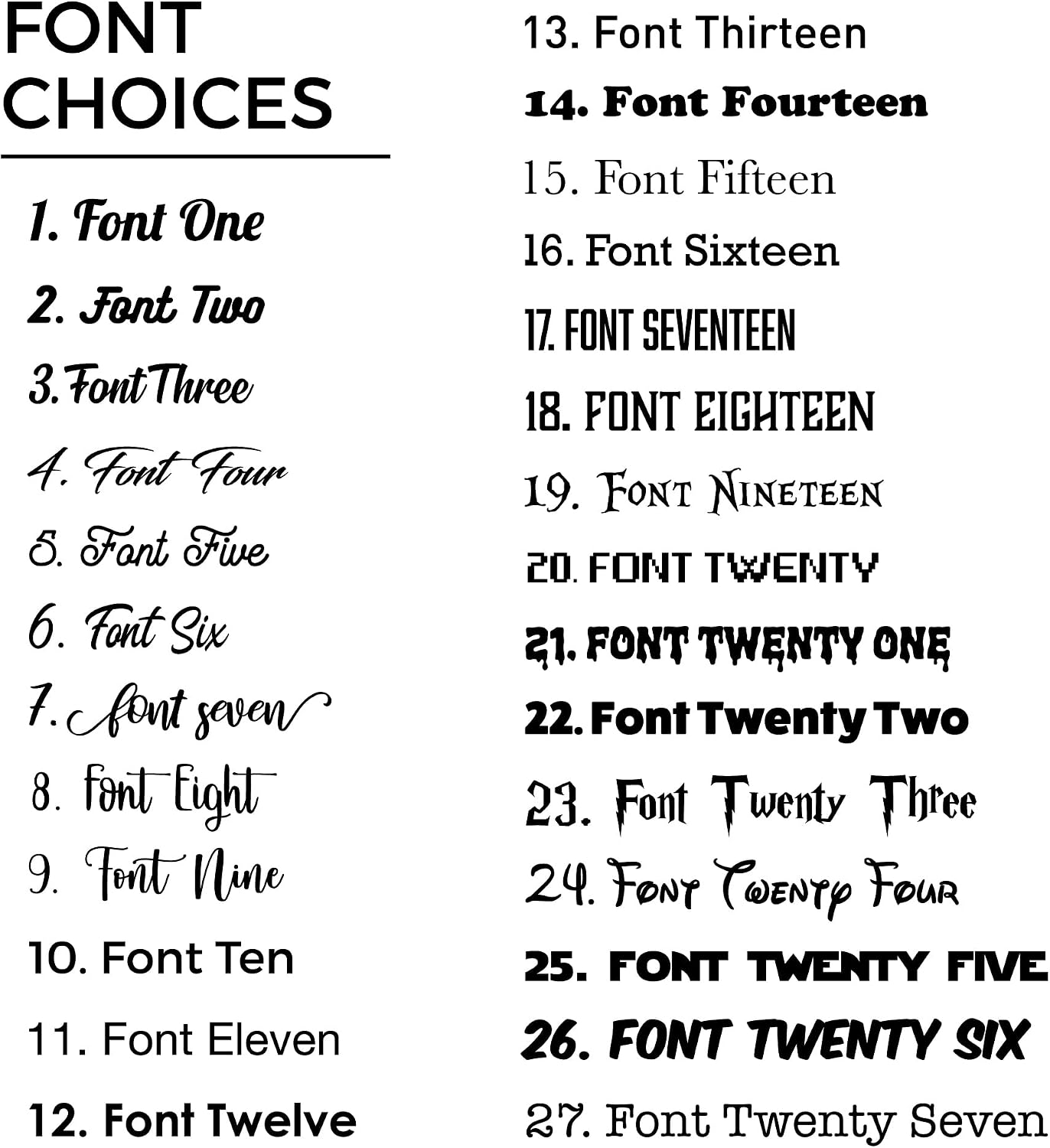 Custom Vinyl Decals - Any Text