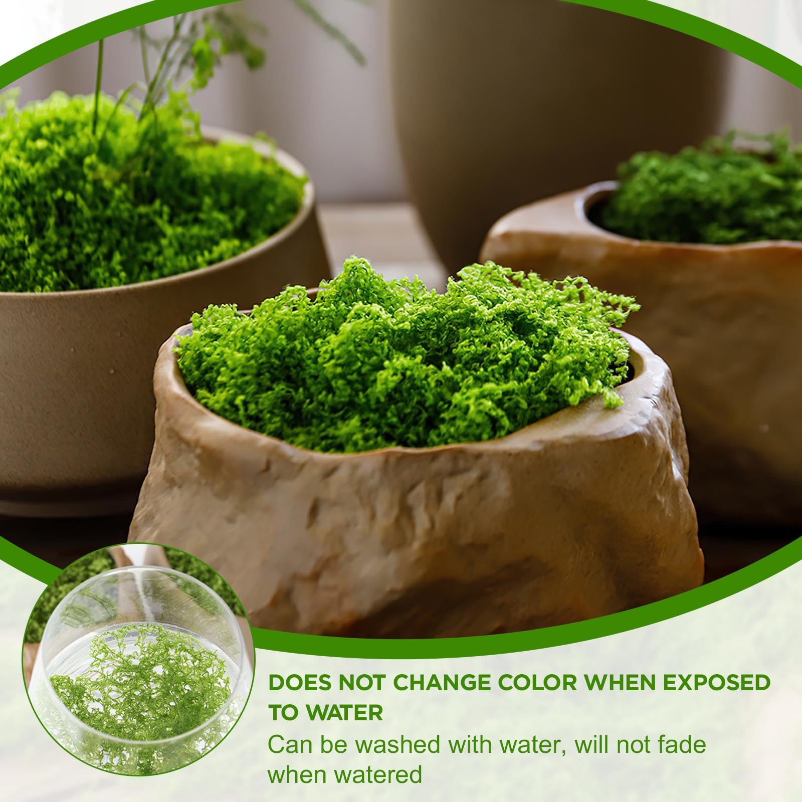 CIYIN 100g Mousse Artificielle pour Décorations Florales, DIY et Travaux Manuels en Vert Foncé