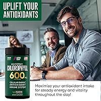 Vista 4 de Cápsulas de clorofila de 600 mg – Píldoras naturales de clorofila para mujeres y hombres – Suplemento de clorofila altamente biodisponible