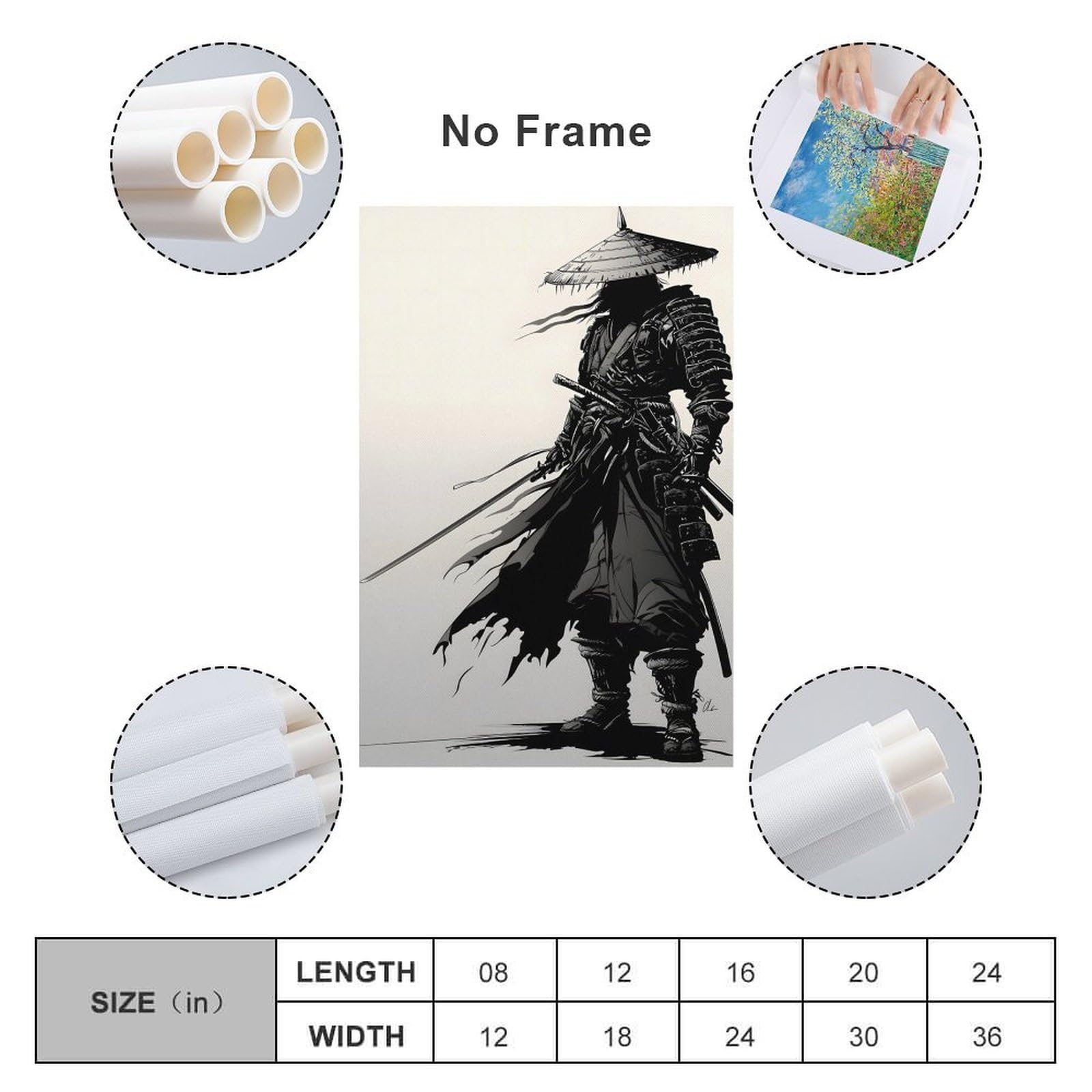 Amazon.com: A Japanese Samurai In Full Armor, Wearing Traditional