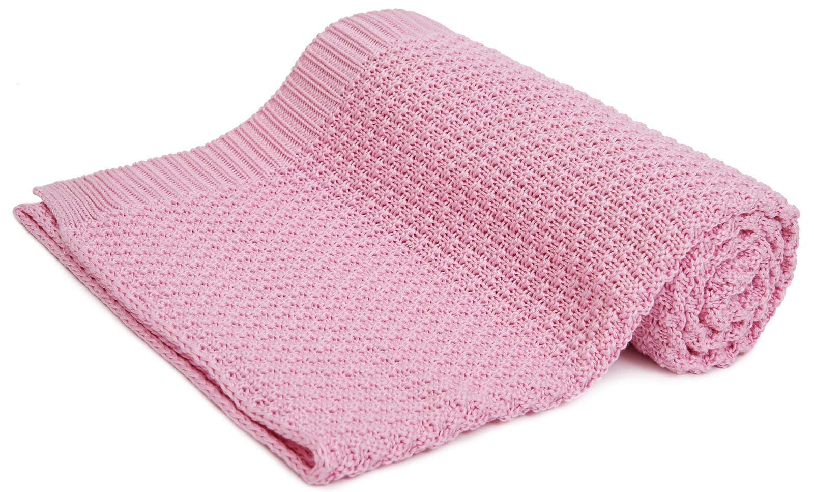 Bellochi Premium Manta de Bambu para Bebe - Acogedor Mantita para Chica o Chico - Suave Aireado Verano Manta Bebe Recien Nacido - Hecha a Mano - 100x80 cm - Rosa