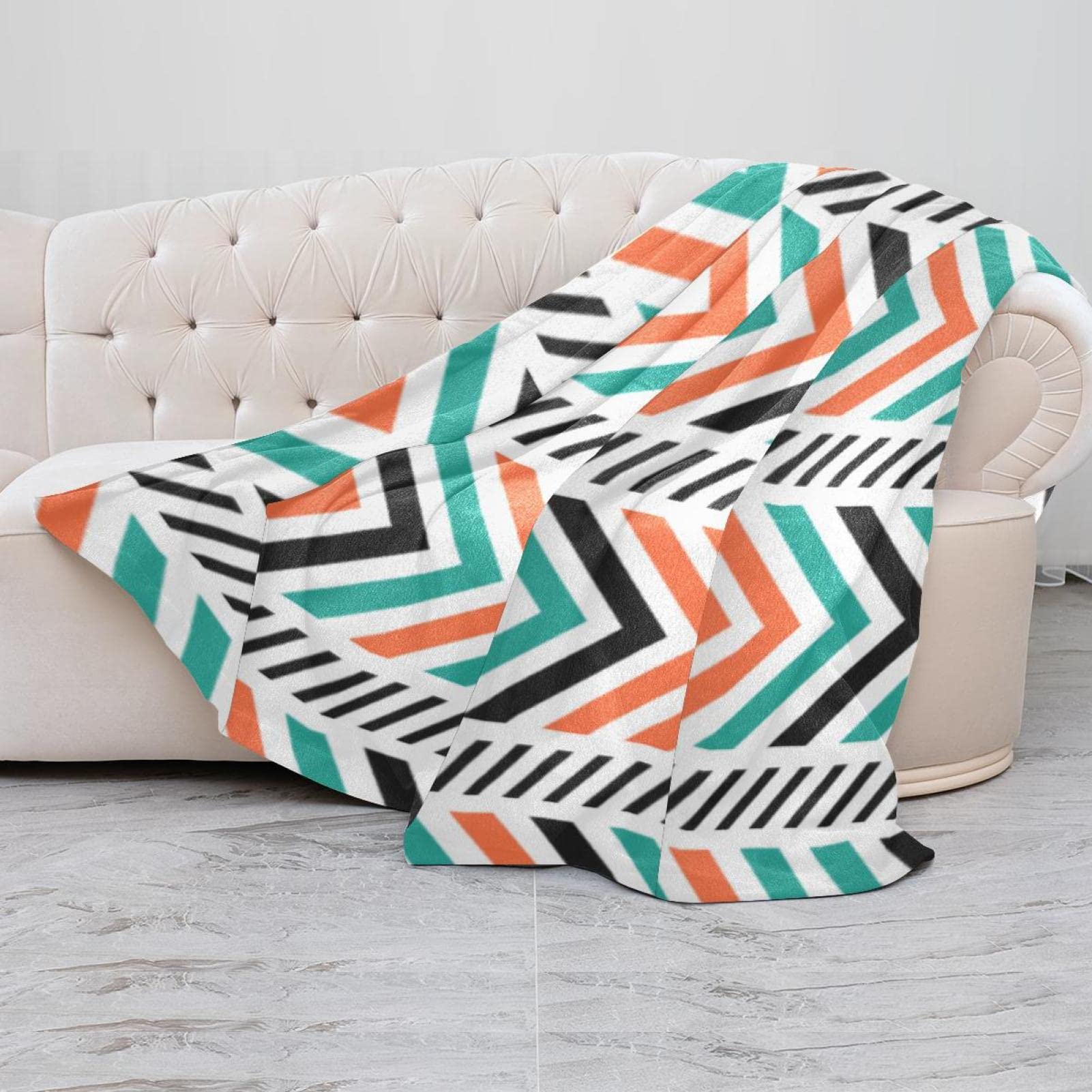 Manta de forro polar, súper suave y lujosa, con estampado bohemio