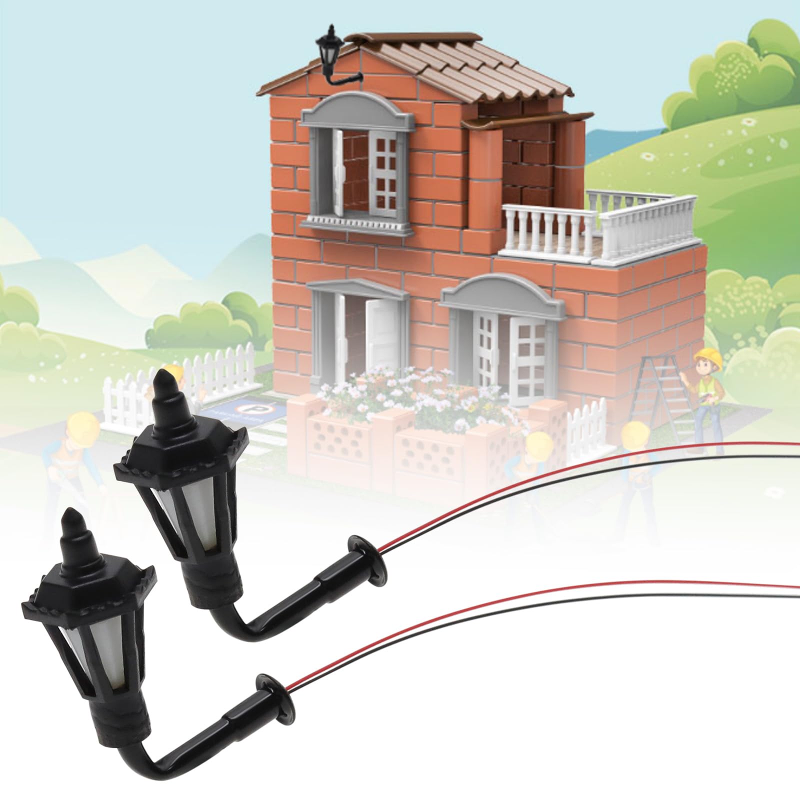 5 Lampioni A LED Scala N (1:160) Per Modellismo Ferroviario, 65 Mm, Con Resistenze, Illuminazione Per Diorami E Case Di Bambole