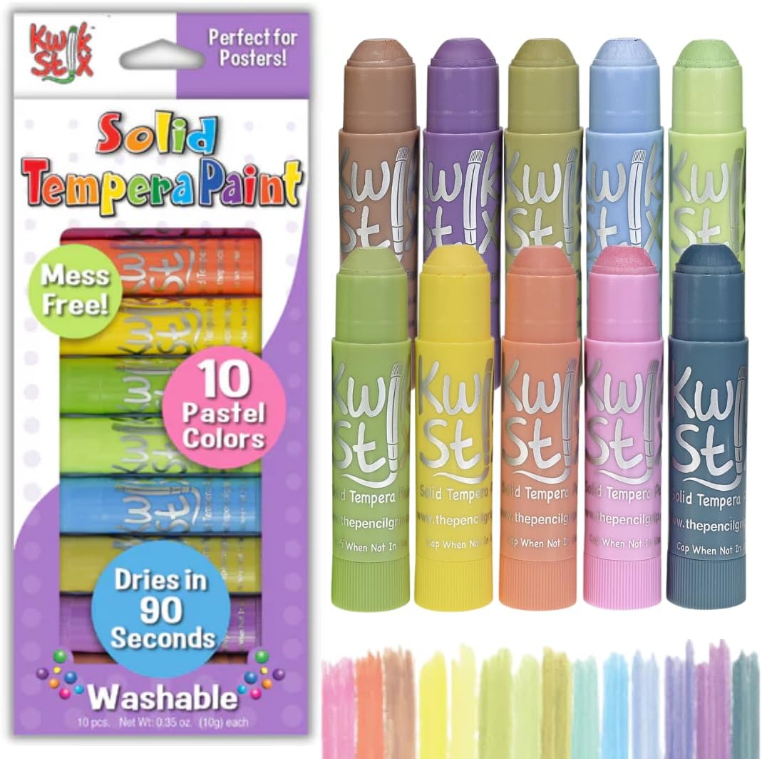 Kwik Stix TPG680 Tempera Paint Pkg-Pastel, 10 Count (Pack of 1), Assorted