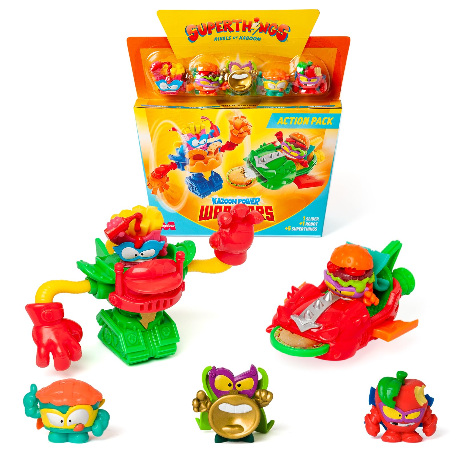 SUPERTHINGS KAZOOM Power Warriors – Action Pack. Contiene 5 Superthings (Incluye 1 capitán Dorado), 1 Robot, 1 Slider. Pack 1 de 4 — view 10