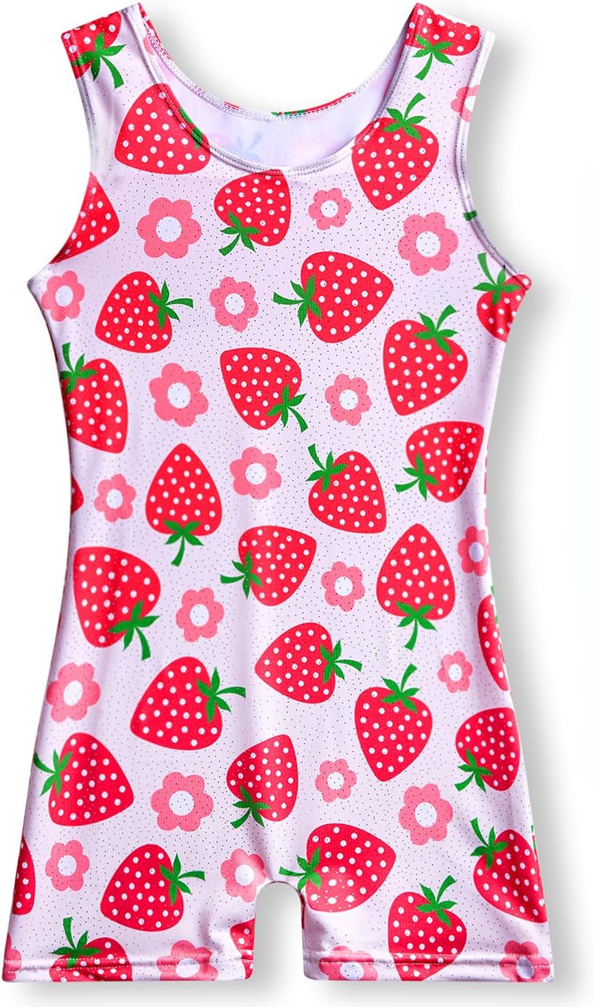 Gymnastics Leotards for Girls 2T 3T 4T 5T 6T 7T 8T Toddler Tumbling Outfit Biketard Unitard with Shorts Multiple Colors - Image 2