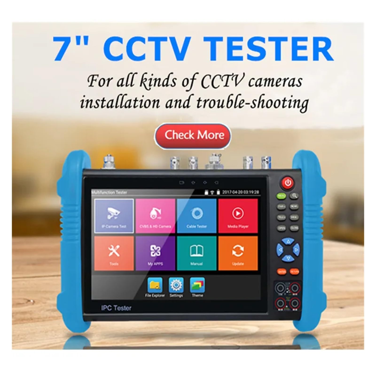 ester per CCTV, IPC-9800 Tester For Telecamere CCTV 8MP AHD TVI SDI CVI 8K IPC Con VGA PoE 7in RJ45 Cavo TDR Test UTP Tracer(IPC9800ADHS Pro)