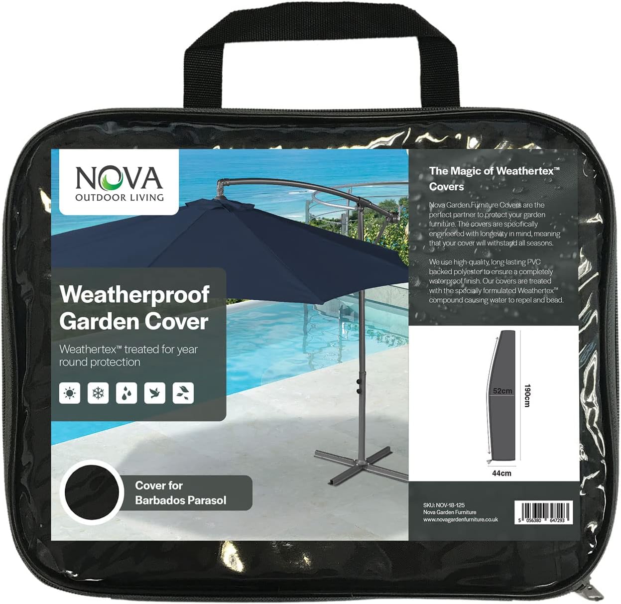 Nova Outdoor Living Cantilever Parasol Cover (52x44x190cm