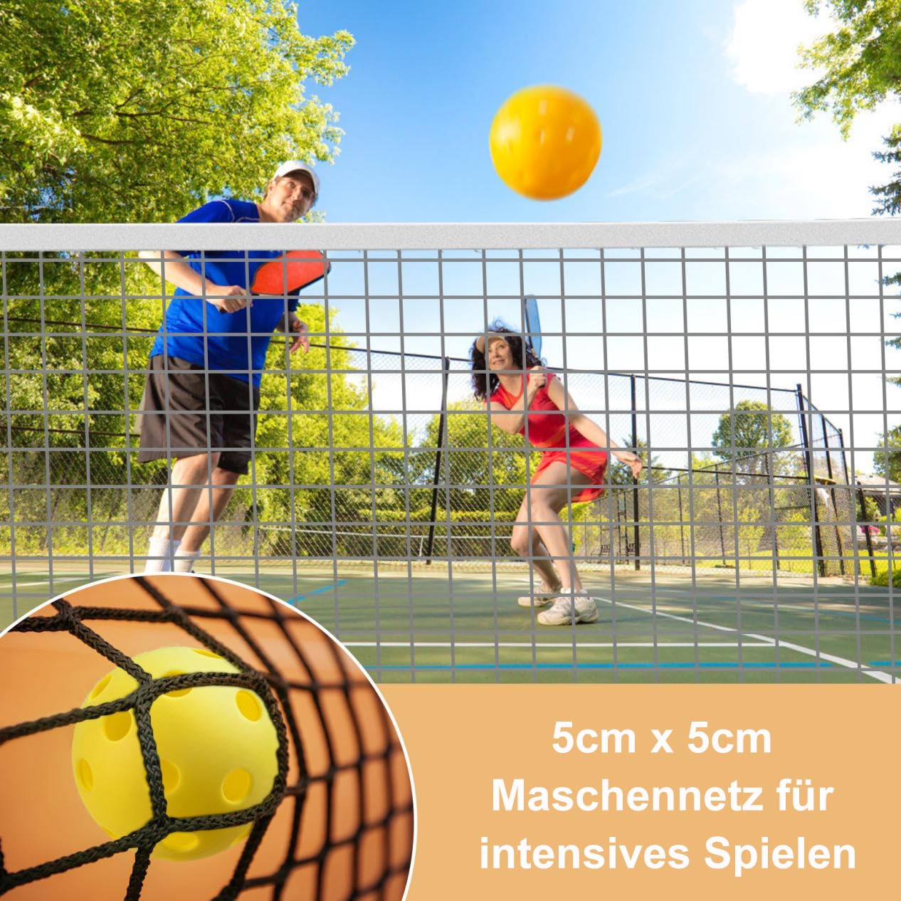 GYMAX Pickleball-Netz mit Metallrahmenständer, 6,7 m langem Pickleball Net Set mit Tragetasche, wetterfestes Netzsystem, Übungsnetz für Garten, Strand & Hinterhöfe