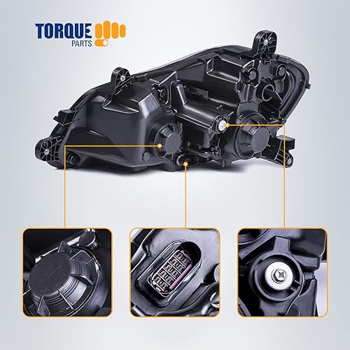 Miniatura 5 de Torque Reemplazo del lado izquierdo del conductor del faro delantero para semirremolques Kenworth T680 2013-2021 incluye todas las bombillas Montaje