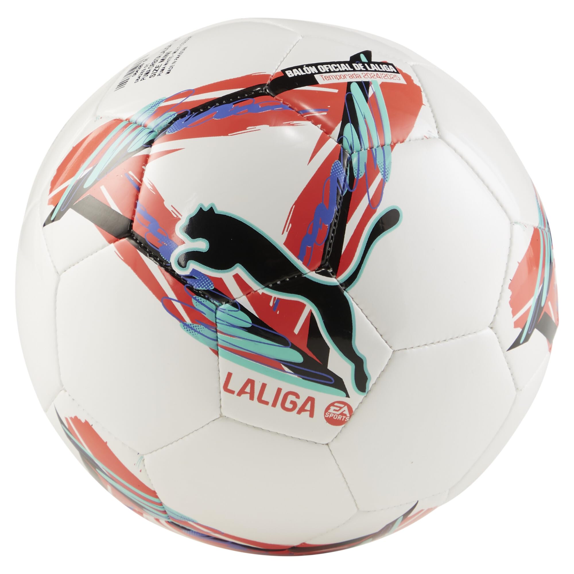 PUMA Orbita LALIGA - Mini balón de fútbol unisex, PUMA blanco-multicolor SS24, mini