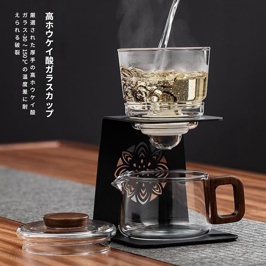 カフェラテさま専用 セット Amazon | OULOVECO 半自動 ガラスのティーポット 紅茶ポット