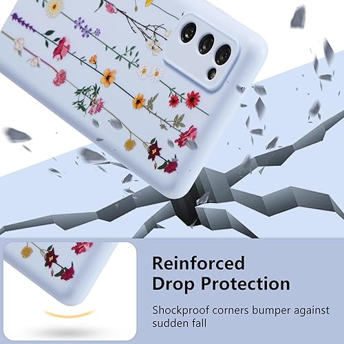 Vista 182 de ZTOFERA Funda protectora delgada para Samsung Galaxy S21 FE 5G, bonito diseño de flores para niñas y mujeres, funda protectora delgada para Galaxy