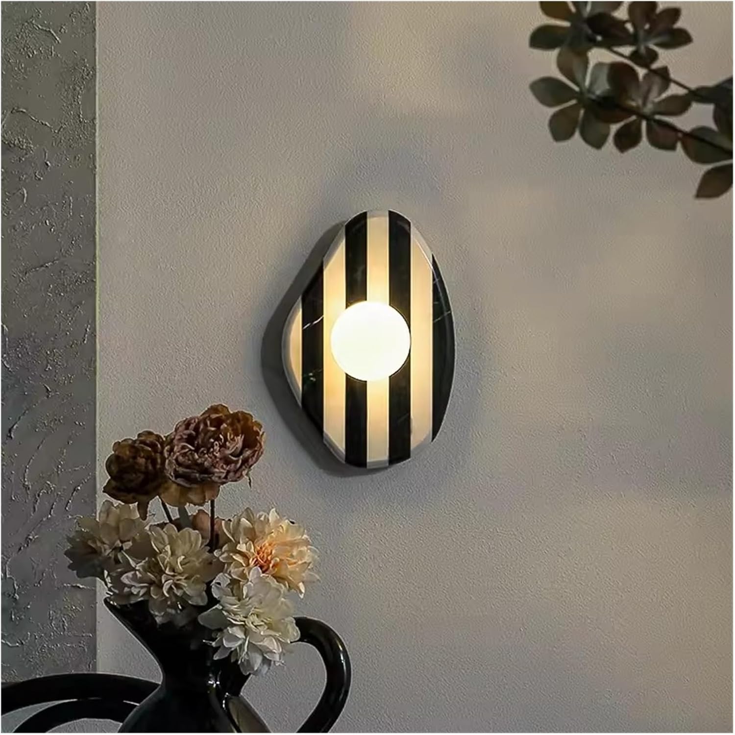Irregular Marble Wall Lamp Natural Stone Striped Wall Light Living Room Background Bedroom Corridor Bathroom Balcony Lamp G9